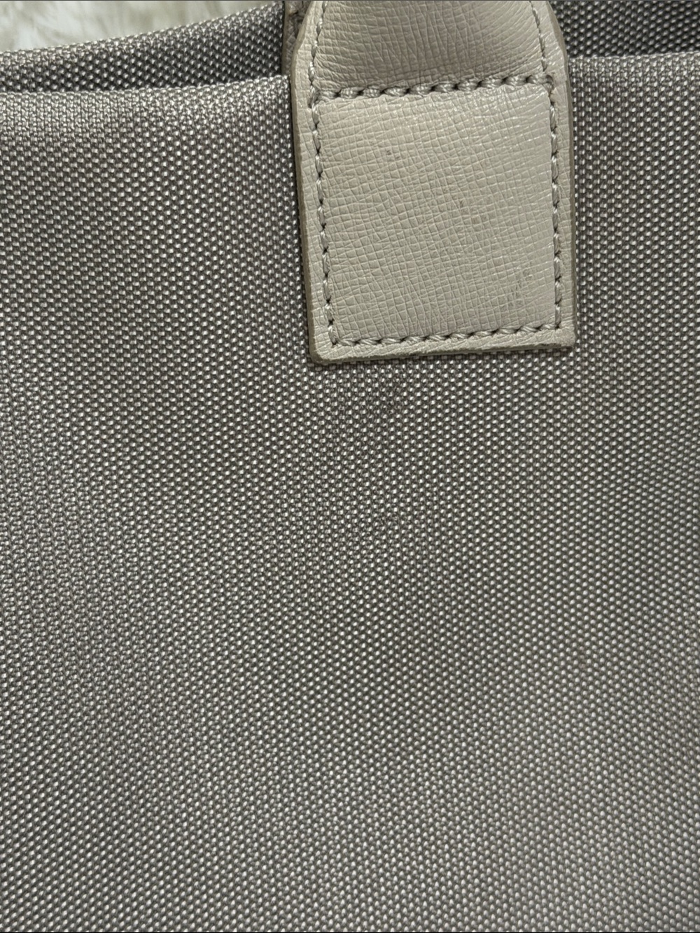 Tory Burch Taupe Canvas and Leather Tote - Picture 4 of 10